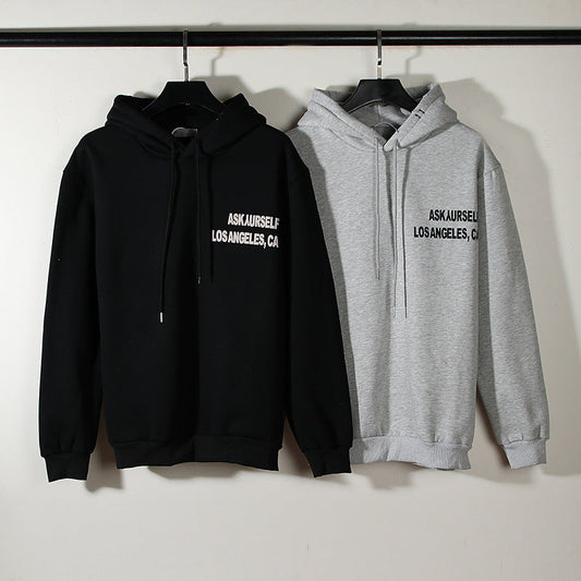 Askyurself Hoodie Printed Hoodie Sweater Casual Coat